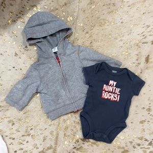 AUNTIE ROCKS & ZIP HOODIE SWEATSHIRT BUNDLE SET